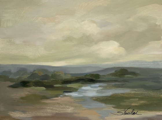 Muted Green Landscape