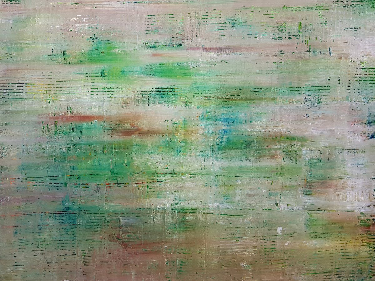 Abstract Landscape Acrylic Painting By Ivana Olbricht, 47 X 35, Secrets Of The Nature, Original Artwork