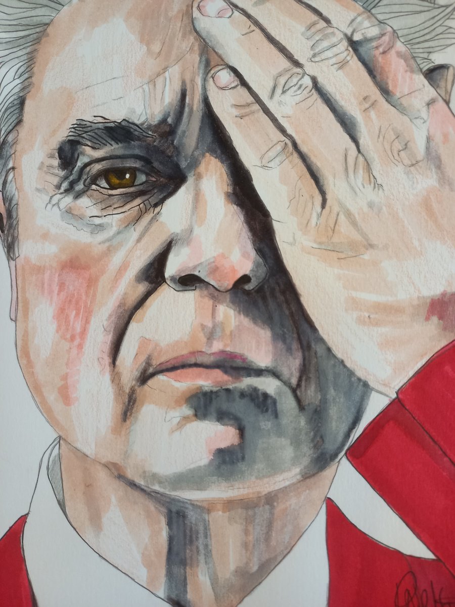 Portrait Drawing By Paul Nelson-Esch, 8 X 12", David Byrne Portrait, Original Artwork