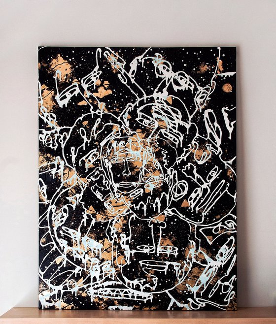 Gold Inside Me - Black Painting