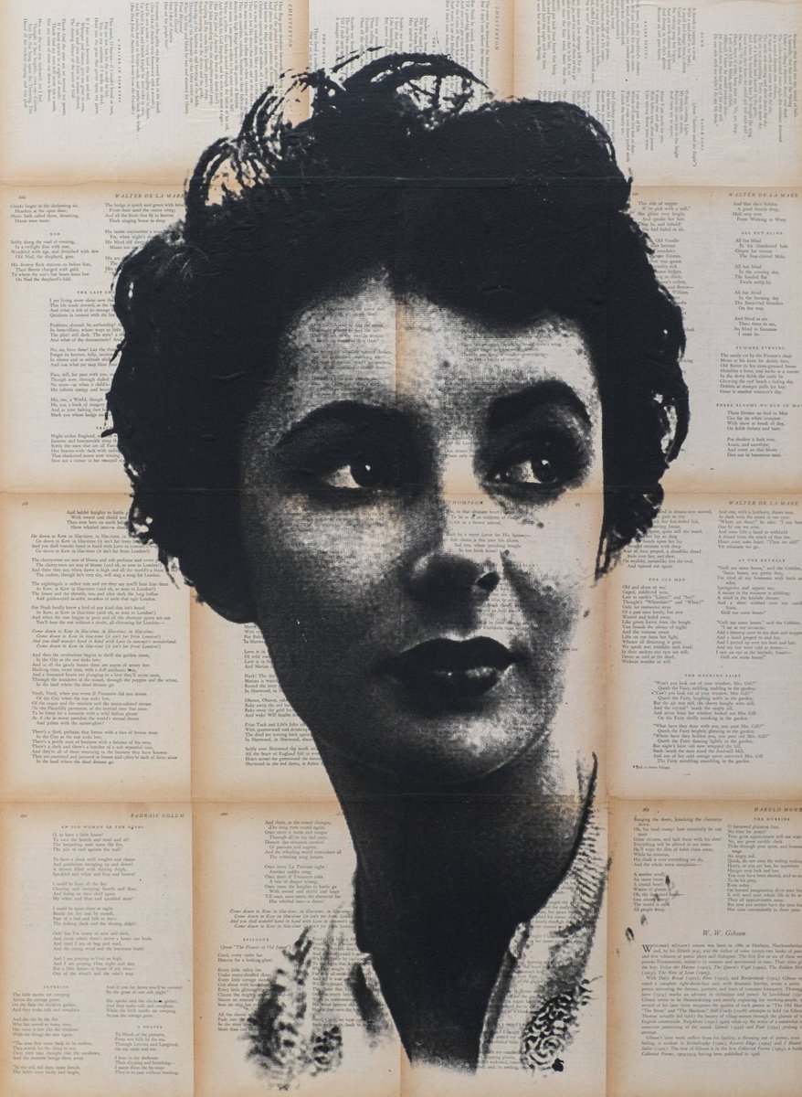 Elizabeth Taylor Painting by Dane Shue by Dane Shue