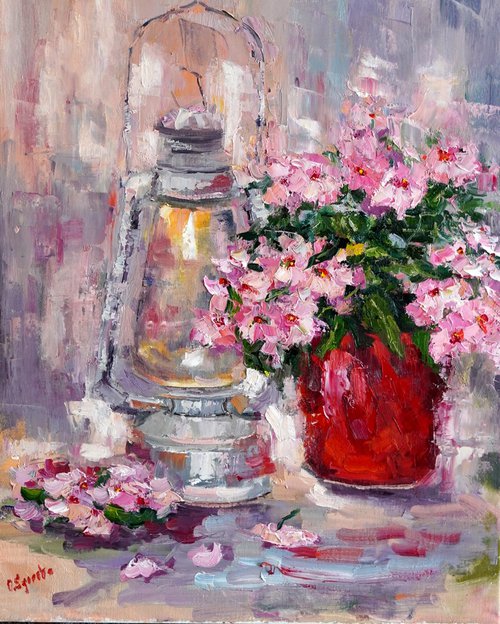 Pink Still Life by Olga Egorov