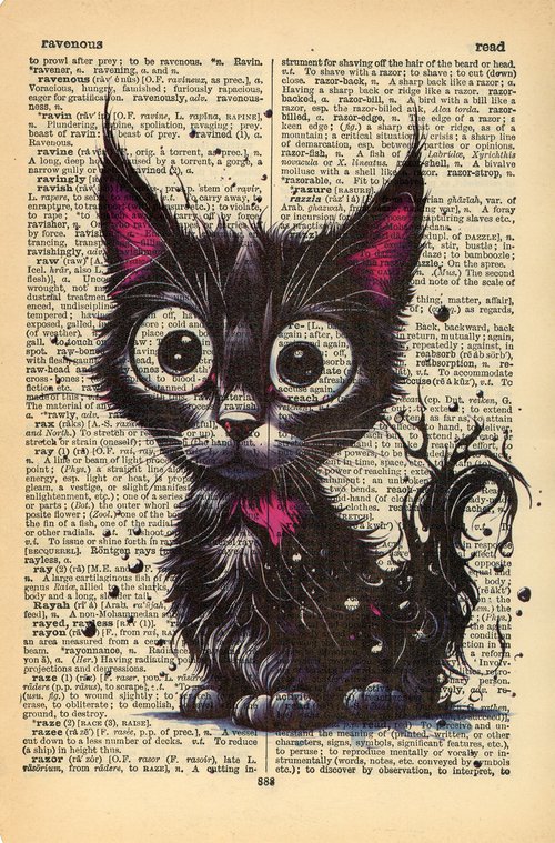 Funny Black Cat by Misty Lady - M. Nierobisz