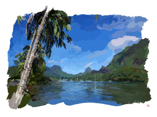 Cook Bay - Moorea Tahiti by Thierry Machuron
