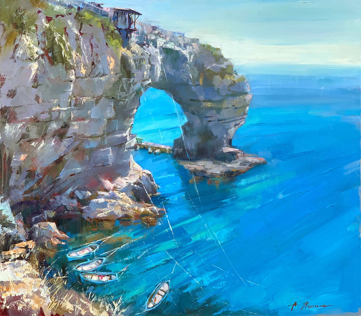 Original seascape oil painting by Alla Yashina