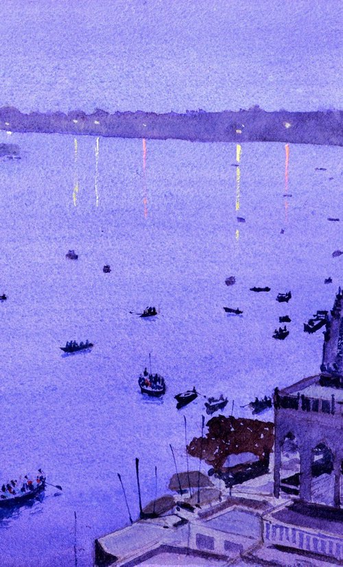 Purple dusk by Ramesh Jhawar