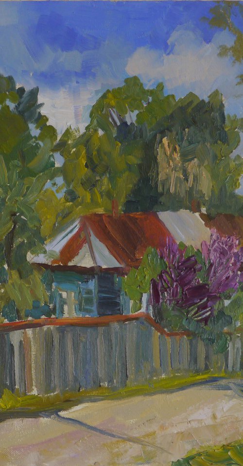 Sednev. Lilac blooms. by Elena Lykhodid