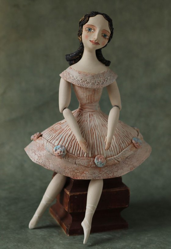 Ballerina, Bell-doll, wall sculpture by Elya Yalonetski