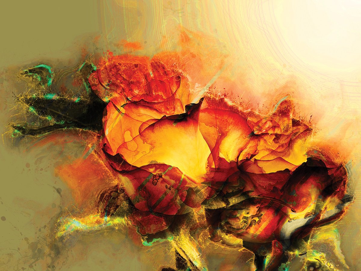 Abstract Botanical Print By Javier Diaz, 80 X 60, Delirios Xxx, Original Artwork