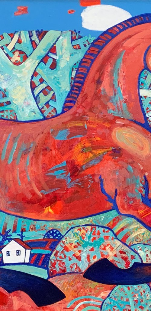 Red horse by Elena Tomilova