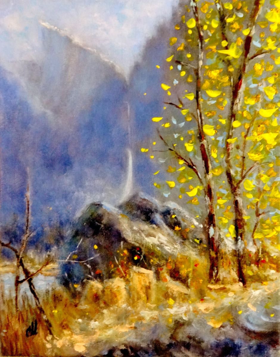 Autumn breeze/ Half Dome,Yosemite/free shipping in USA by Cristina Mihailescu