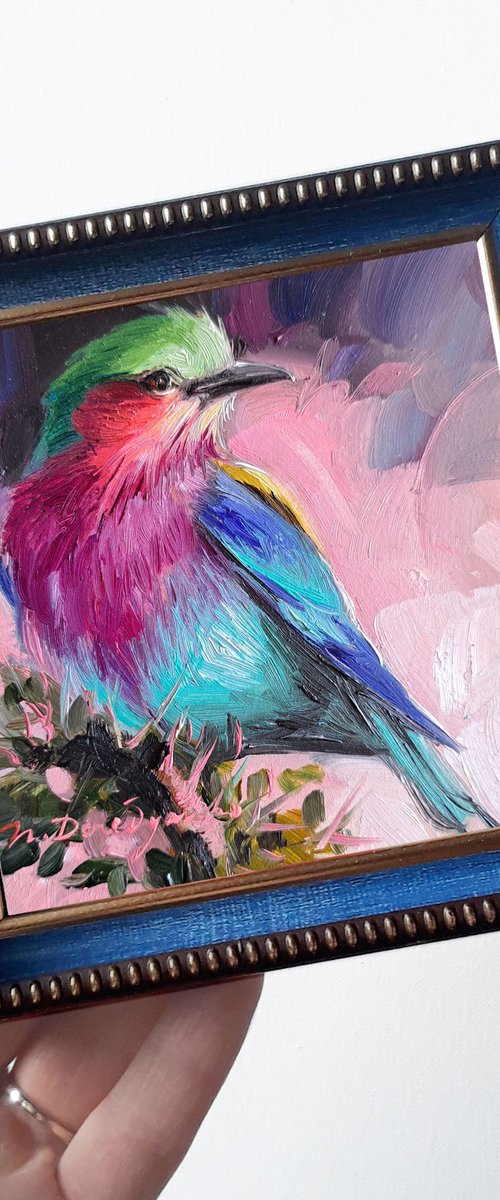 Bird painting by Nataly Derevyanko