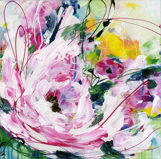 Morning Bloom - Floral Painting by Kathy Morton Stanion