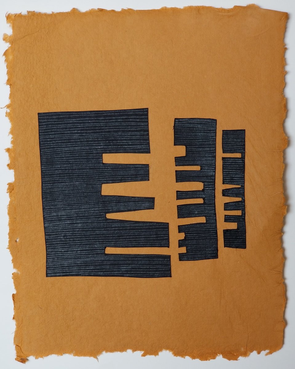 Abstract Collage By Anna Jannack, 9 X 11, Shapes Jammin I, Original Artwork