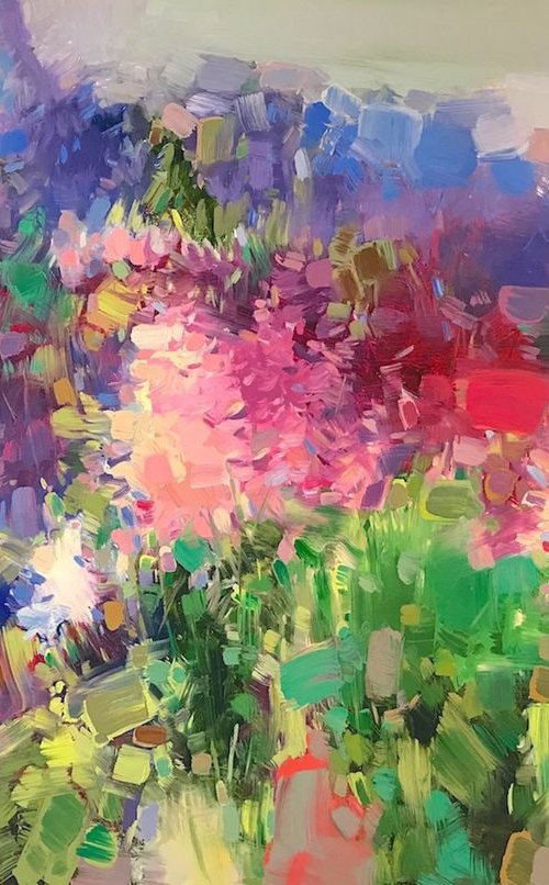 Lilacs, oil painting, One of a kind, Signed, Handmade artwork, Ready to hang by Vahe Yeremyan