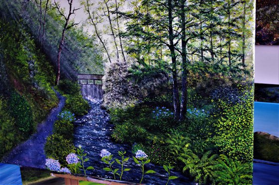 Falls Of Bodnant  92cm x 122cm