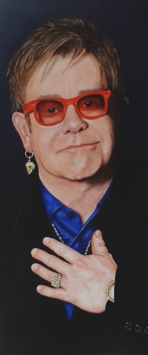 Sir Elton John by Mel Davies Original Art