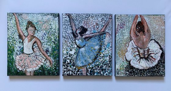 Ballet Art Lovers Gift Ideas For Ballerinas Paintings on Canvas Original Dance Pose Gifts For Her