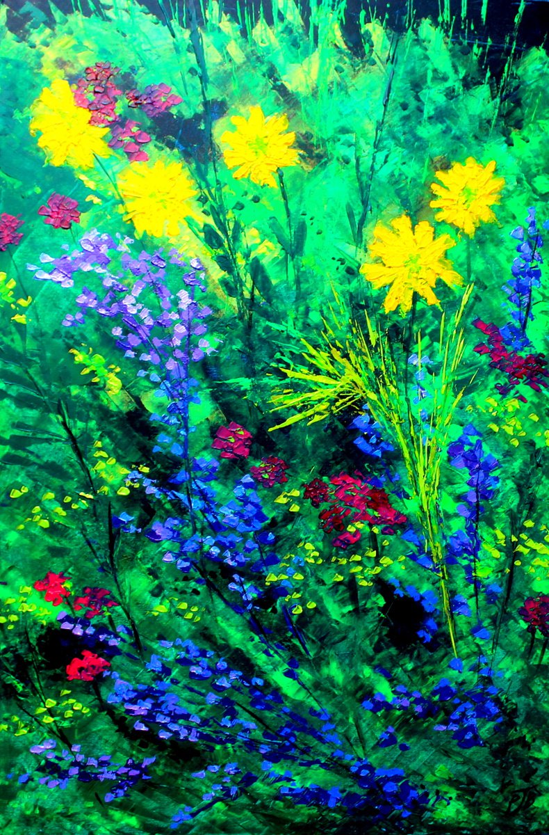  The Vyne Summer Border Iii By Paul J Best, 24 X 35, Artwork For Sale On Artfinder