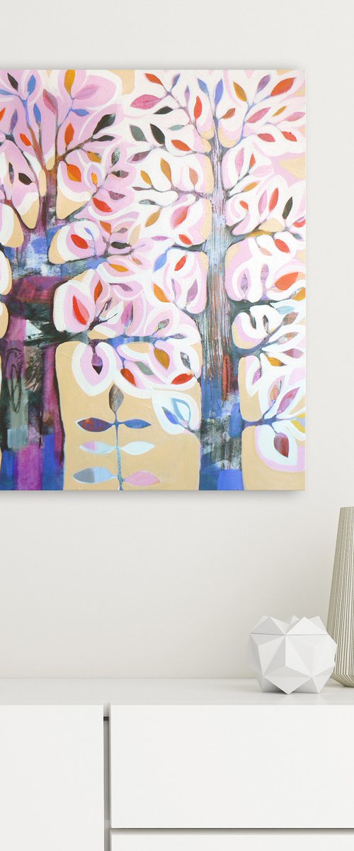 Dream trees (ready to hang) by Carolynne Coulson