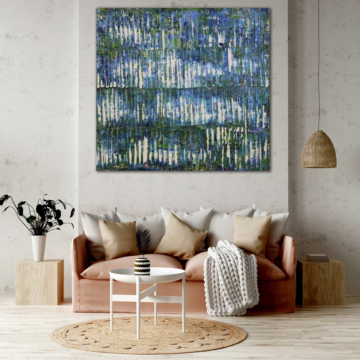 Blue Refractions (Crystal Core) By Nestor Toro, 36 X 34, Artwork For Sale On Artfinder