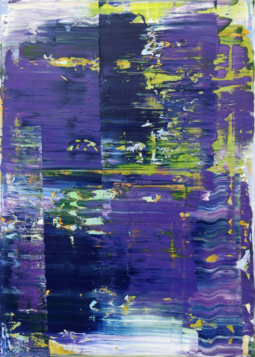 Abstract Oil Painting By Koen Lybaert, 20 X 28", Nuage I [Abstract N°2845], Original Artwork