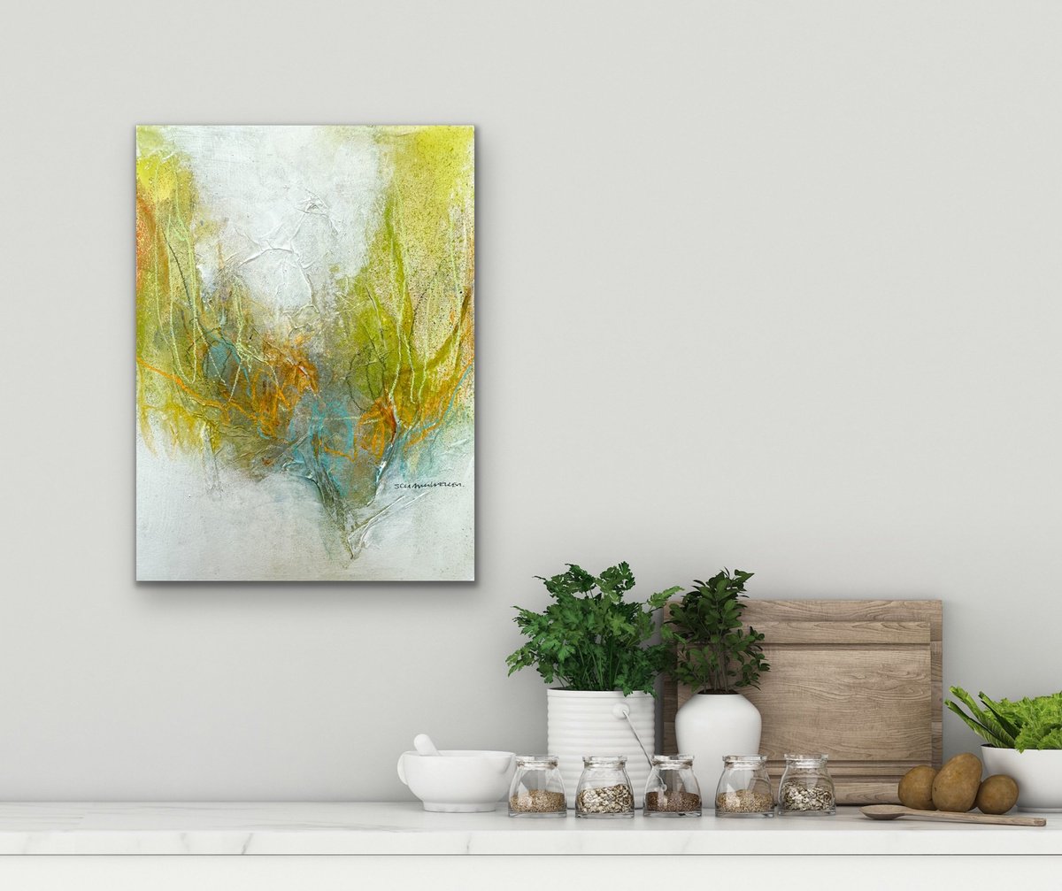 Abstract Acrylic Painting By Kirsten Schankweiler, 6 X 8", Symphony Of Nature No. 23, Original Artwork