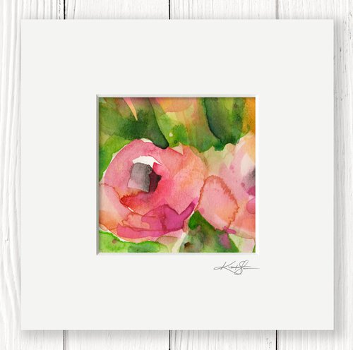 Little Dreams 21 - Small Floral Painting by Kathy Morton Stanion by Kathy Morton Stanion