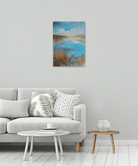 A beautiful modern semi-abstract painting "Simply Beautiful"