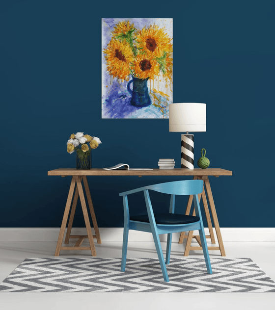 Sunflowers... /  ORIGINAL PAINTING