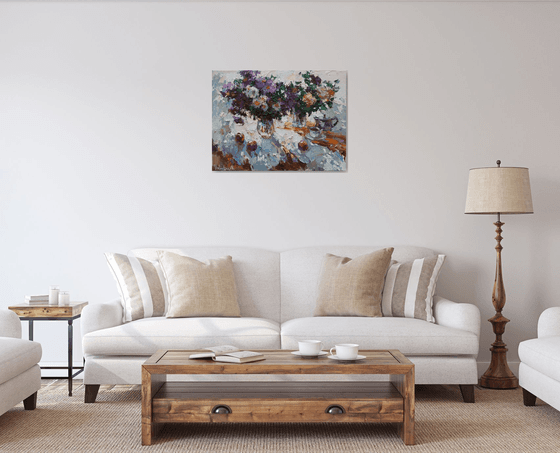 Autumn flowers Still Life Original oil painting