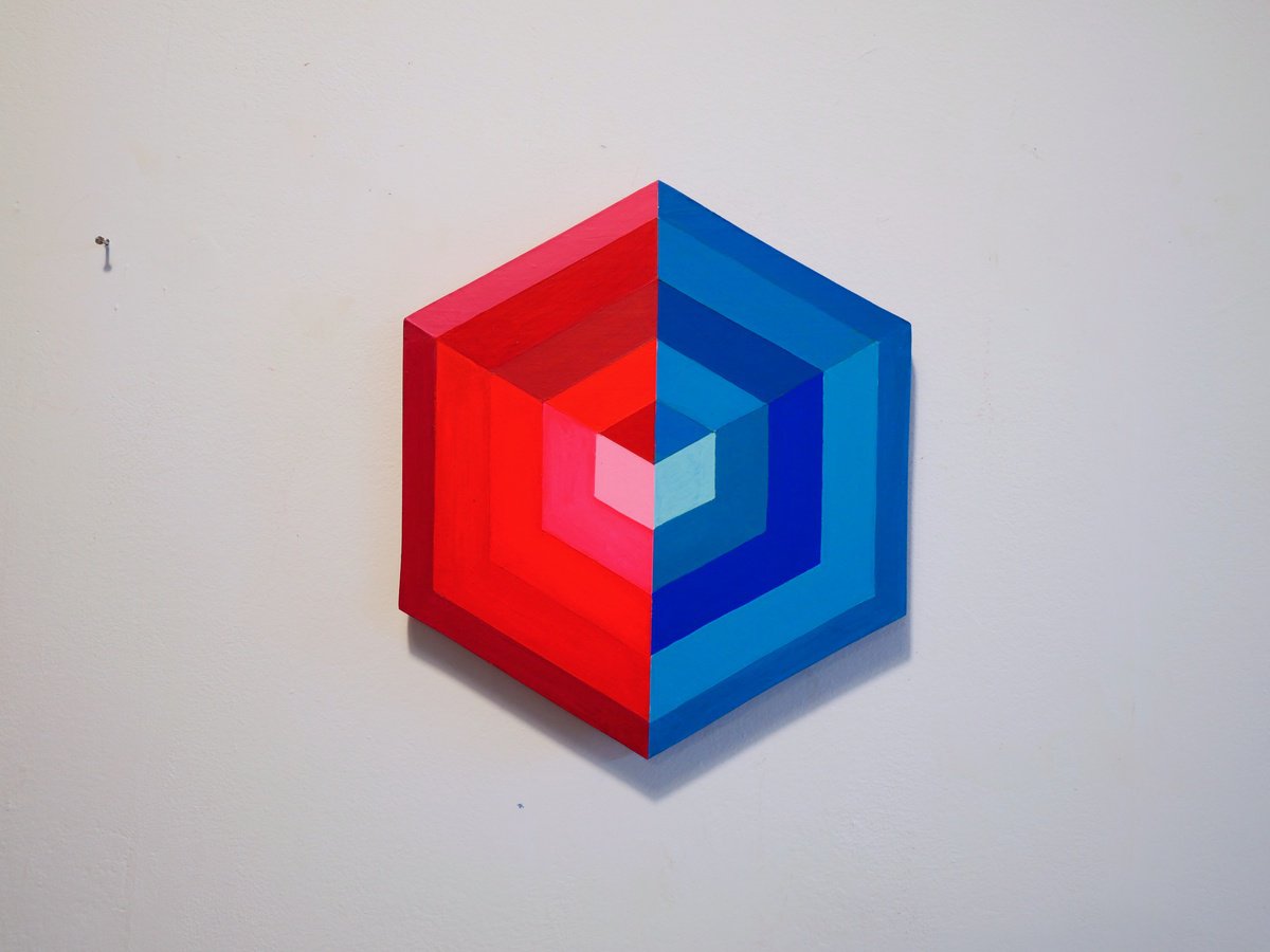 cube insider, geometric abstract form by Jessica Moritz