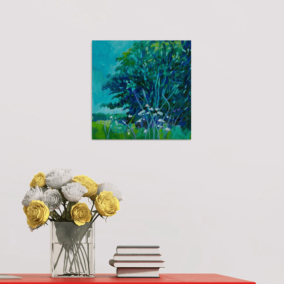 Trees, Blue and Green