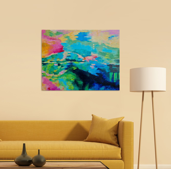 Colorful Life, landscape (90x70cm)