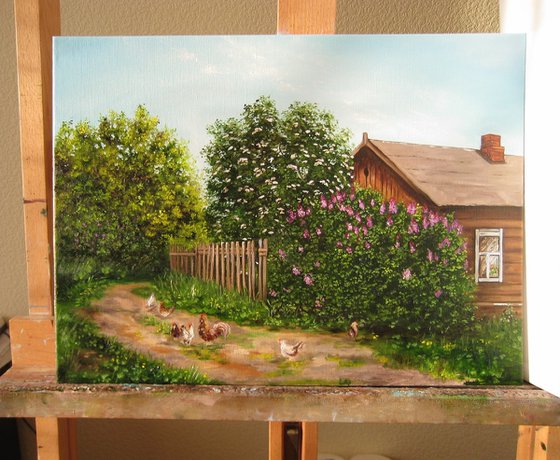 Country House with Chickens