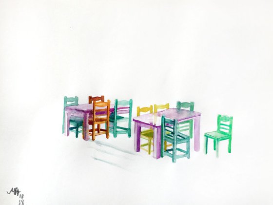 Tables with chairs