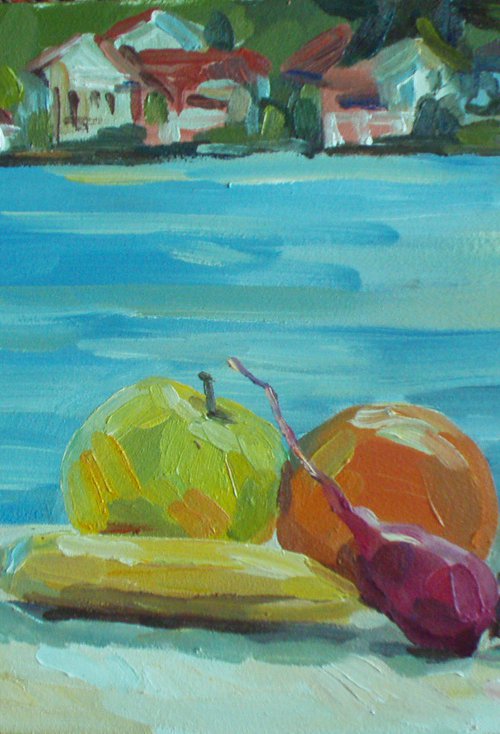 Fruits near the sea by Kateryna Bortsova