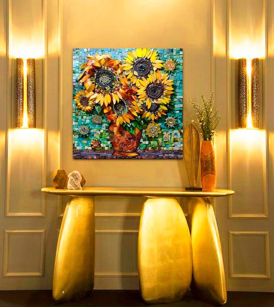 Mosaic sunflowers