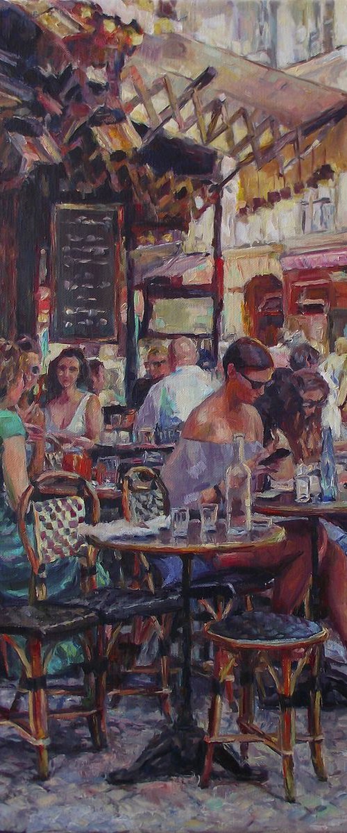 Café, street by Vachagan Manukyan