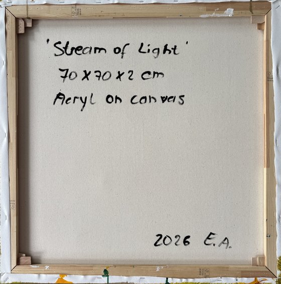 Stream of Light 70x70x2 cm
