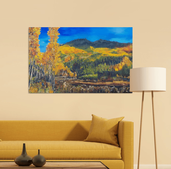 Autumn in Colorado, Kenosha pass oil painting