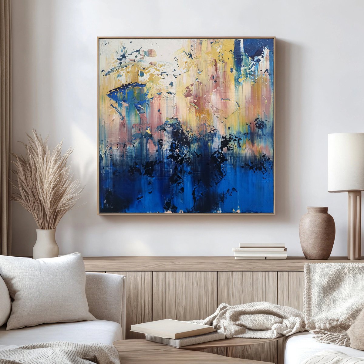 Abstract Acrylic Painting By Alex Senchenko, 39 X 39, Abstract 2547, Original Artwork