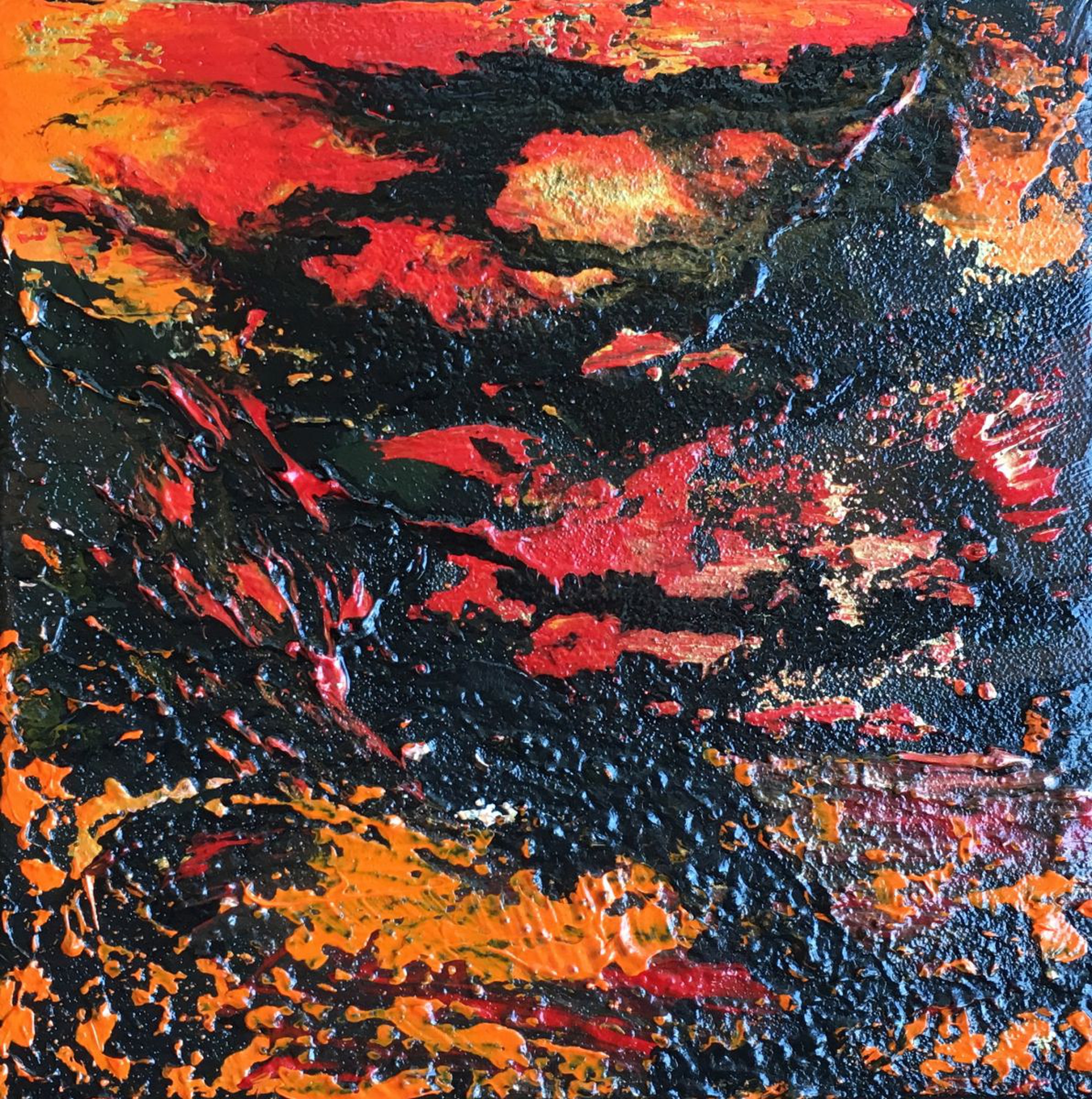 Lava And Fire 1724 Miniature 20x20cm Artfinder