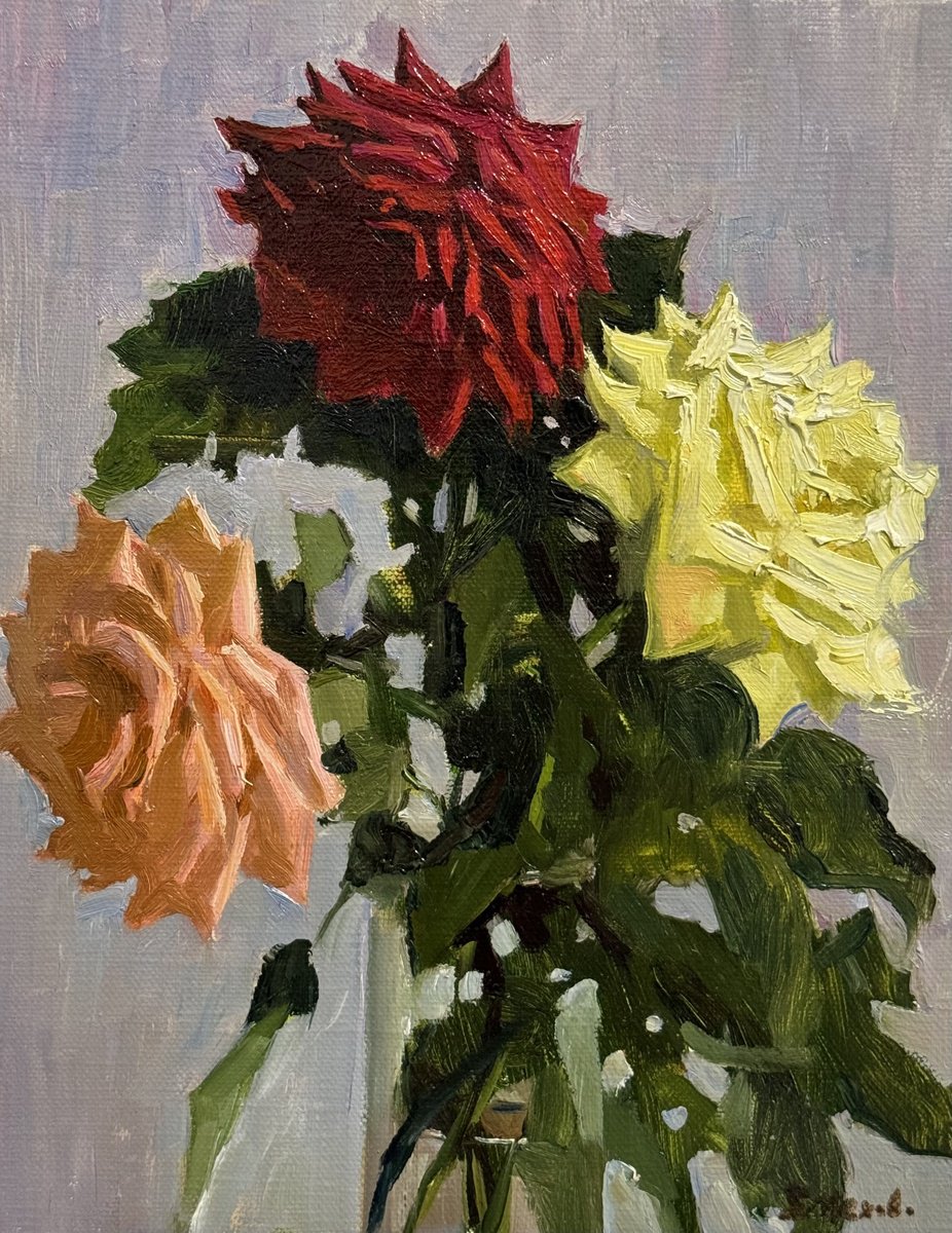 Roses Still life by Evgeniia Mekhova