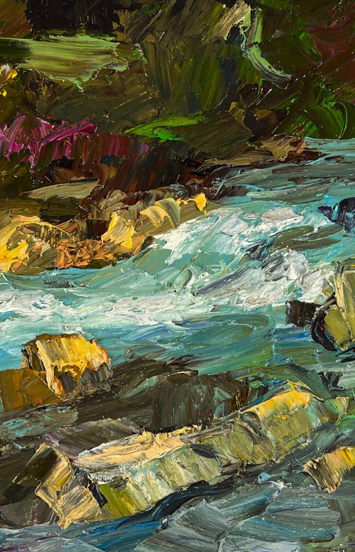 The River Flows through the Mountains by Boris Serdyuk