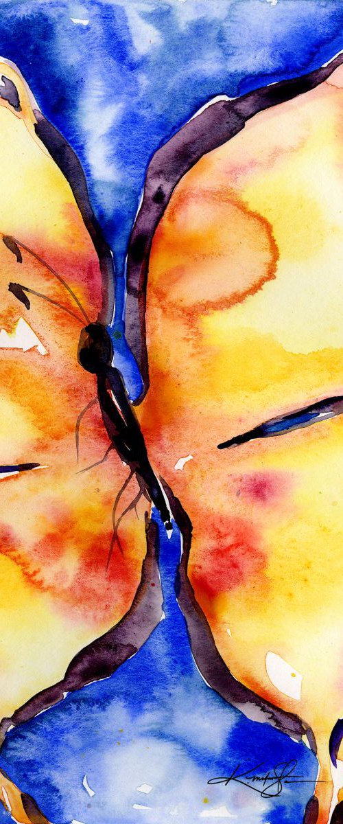 Butterfly Fantasy No. 4 - Abstract Butterfly Watercolor Painting by Kathy Morton Stanion