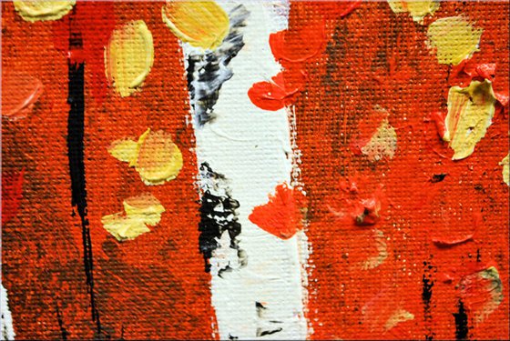 Birchwood - Abstract - Acrylic Painting - Canvas Art - Wall Art - Landscape - Framed Art - Free Shipping