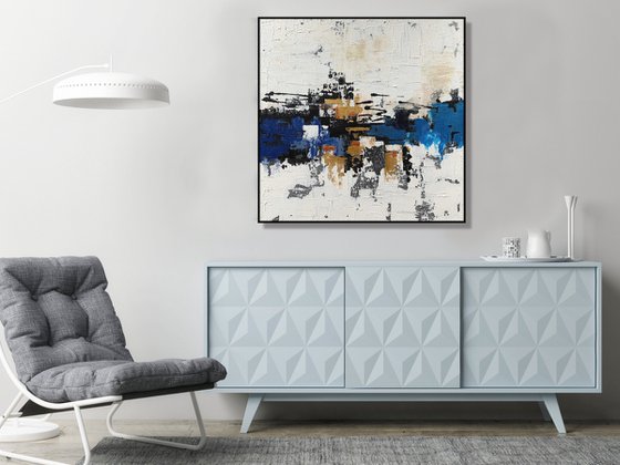 The Adventure - TEXTURED ABSTRACT ART – MODERN LANDSCAPE PAINTING. READY TO HANG!