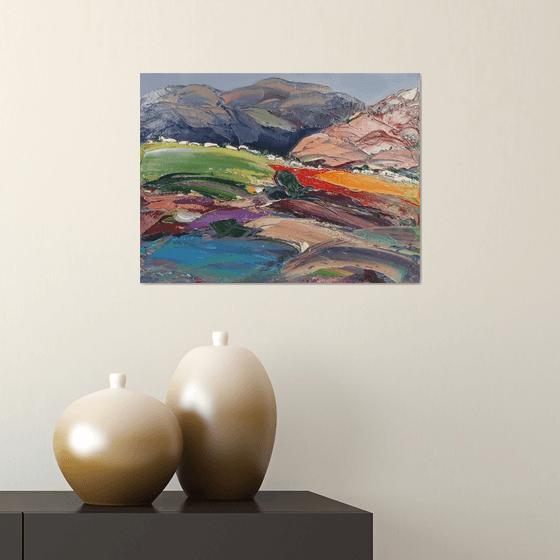 Landscape - 1(30x40cm, oil painting, palette knife)