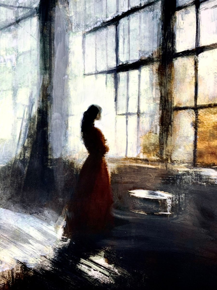 Impressionistic Portrait Painting By Sinisa Alujevic, 12 X 16", A Heart Unknown, Original Artwork